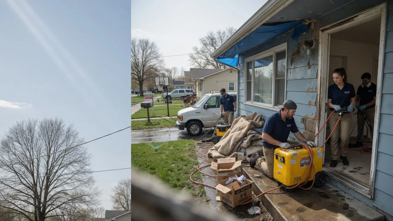 Basement Flood Cleanup in Hanna City, IL near me